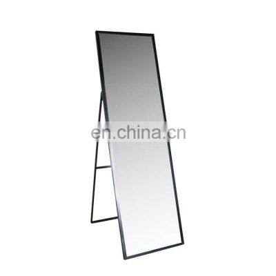 K&B 2021 top sale modern design black floor standing full-length dressing mirror with metal frame