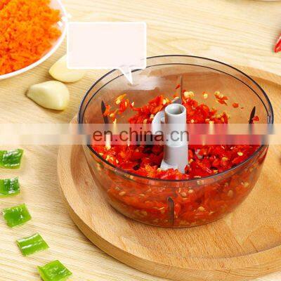Quick Home Mini Grade Plastic Masher Fruit Blender Manual Vegetable Garlic Food Processor Chopper photo-4
