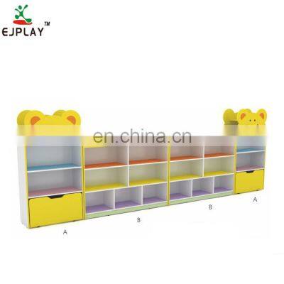 Hot sale Bear shape toy cabinet kid design furniture kindregarten toy rack