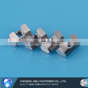 M6 Roll-in T Slot Nut with Spring Leaf Elastic Nut Block Auminum Accessories for 45 serie Aluminum Profile