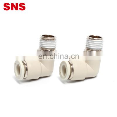 SNS BPL series pneumatic male threaded elbow 90 degree hose connector plastic pipe fittings