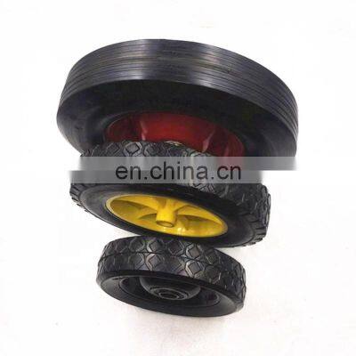 Custom Cast Iron Wheel Hub Solid Rubber Shopping Trolley Wheels photo-5