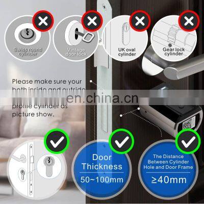 WELOCK Touch41 Connected Lock, Biometric Lock With RFID Card Fingerprints, App, Smart Lock Keyless Access, Easy to I