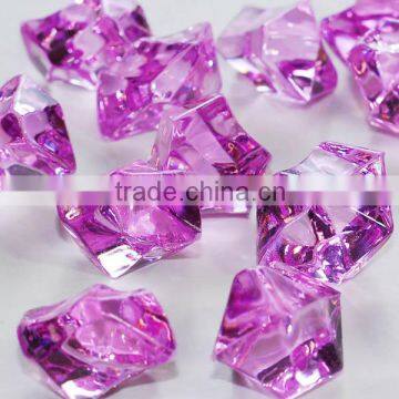 Light purple acrylic fake ice stone gardon deocration transparent stones