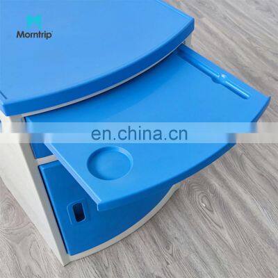 Low Price Popular Quality ABS Plastic Hospital Nursing Home Clinic Bedside Cabinet Locker With Towel Hangers