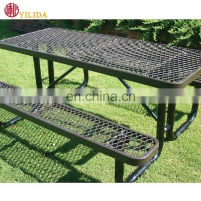 Comfortable Expanded Metal Garden Bench and Chair photo-2