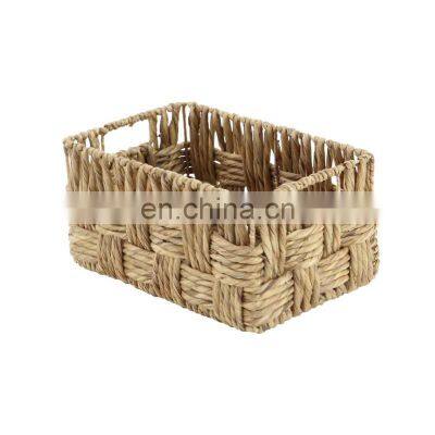 Hot Sale Metal Wicker Basket Water Hyacinth Storage Basket Set Of 2 Wholesale High Quality Vietnam Cheap photo-5