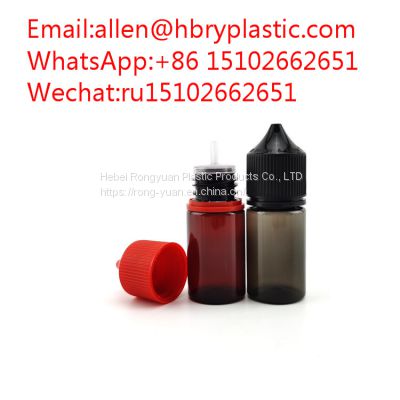 10ml 15ml 30ml 50ml 60ml 100ml 120ml Pet Plastic Squeeze Bottle/Clear Plastic Dropper Bottle /Clear Eliquid Plastic Bottles with Black Lid V3 E Liquid Bottle