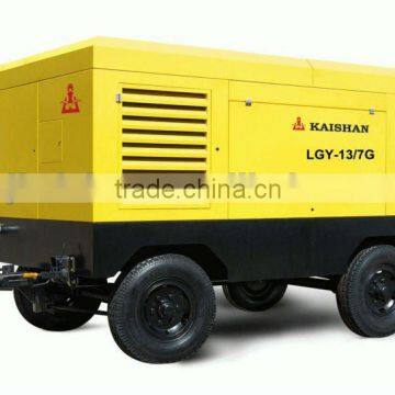 KAISHAN Brand Mining LGY-13/7G High efficiency and energy saving Motor driven portable screw air compressor