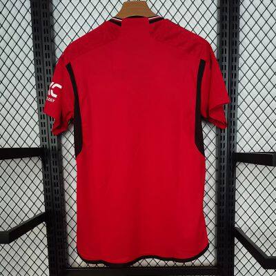 23-24 Manchester United Home Men's Fan Edition Customized Jersey Quick Drying Short Sleeved Round Neck T-shirt Jersey photo-3