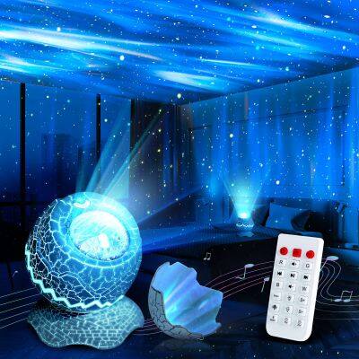 Galaxy Star Projector Night Light Dinosaur Egg Aurora Projector  with Bluetooth Speaker White Noise for Kids Bedroom Decor