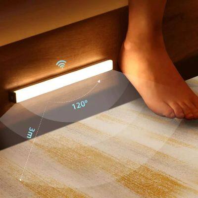 6 10 Induction Led Strip Night Lights Wall Lamp Closet Magnetic Cabinet Lights With Motion Sensor For Kitchen Wardrobe