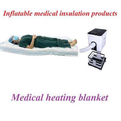 Inflatable medical heating blanket