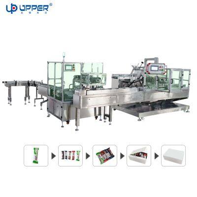 Chocolate wafer bar Sorting Case Cartoning machine Upper Automatic collection Carton box Horizontal packaging machine high speed