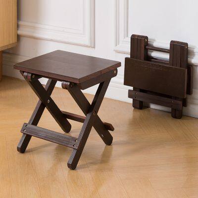 Solid Wood Folding Stool, Customizable Size, Style, Color photo-3
