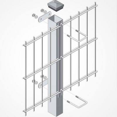 PVC Coated Double Wire Mesh Fence 1.8m Height for Perimeter Protection photo-4