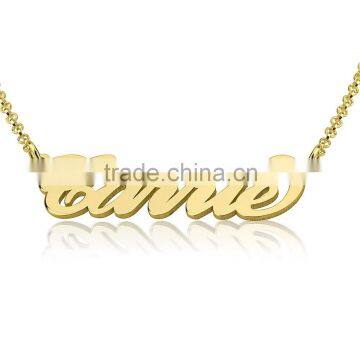 Fashion Jewelry Necklace Gold Plated Carrie Style Name Necklace In Stainless Steel