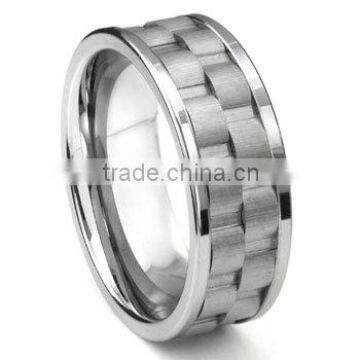 Tungsten Carbide 9mm Double Coinedge Wedding Band Ring, 2016 Promotion Tungsten Ring