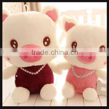 cute plush toys pig with pink color