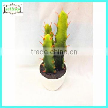 23cm high quality real touch artificial mini cactus