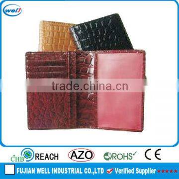 high quality custom leather wallet card case