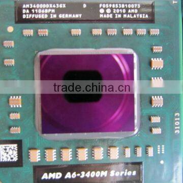 100% NEW APU AMD A6 3400M A6-3400M AM3400DDX43GX 1.6/4M Turbo frequency 2300 MHz CPU