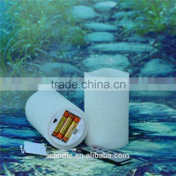 Sliver Glitter 3AAA Battery Romantic Home Decoration Flameless LED Candle photo-4