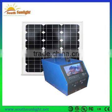 New design Chin 50W TV mobile home solar system or solar energy home system with tv