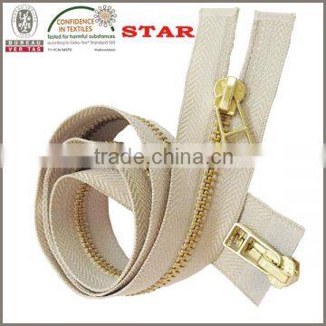 5# metal zipper for outerwear two way