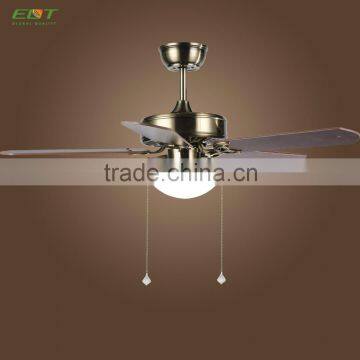 Luxury Metal Blade Ceiling Fan with Light for Apartment