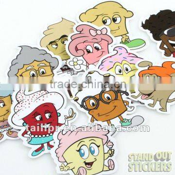 Lovely cartoon die cut sticker