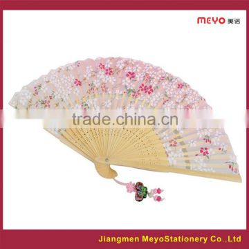 2015 Sales Advertising Gift Customized Fabric Folding Hand Fan