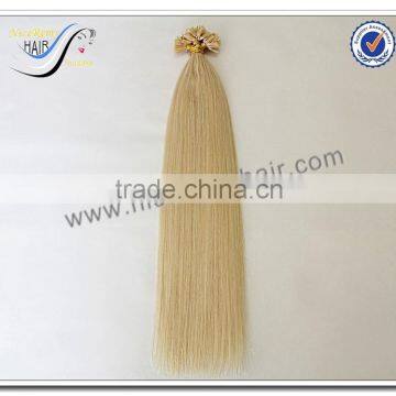 Wholesale Top Quality Pre Bonded u Tip Hair Extensions White Silky Straight 100% Russian Virgin Human Hair Supplier's Choice photo-2