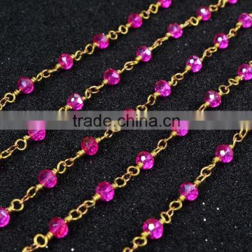 Natural red agate stone 5mm round faceted beaded rose quartz beads chain-Free Shipping