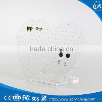 Beautiful Transparent Heart shaped Acrylic Earring Display Stand