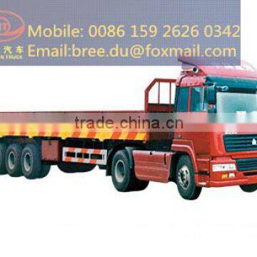 hot sale 60 ton tri-axles Chinese manufacturer flatbed container semi trailer