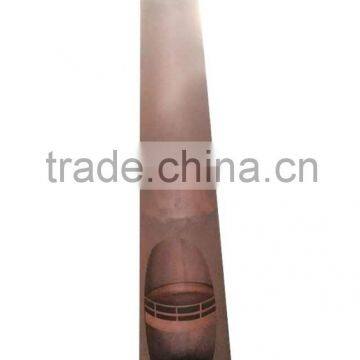 Outdoor Steel Fireplace Chimney With Rust Color photo-2