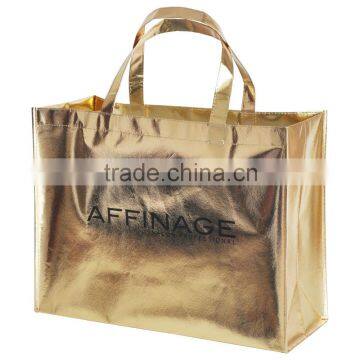 Gold Metallic Non-Woven Reusable Bags