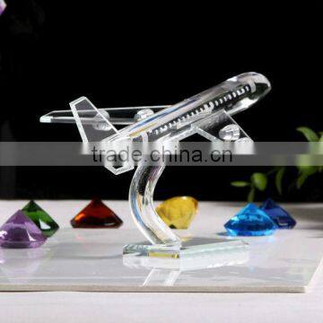 Top quality crystal airplane figurine