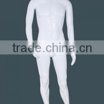 Full Body Standing Glossy White Color Mulscle Male Mannequin Clothing Display