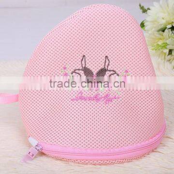 new hotel custom Embroidery hemispherical Zippered mesh laundry hamper