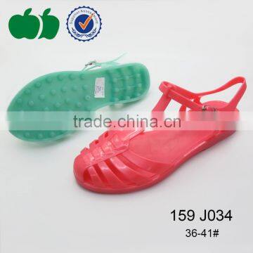 2016 hot selling good quality durable ladies pvc jelly sandal