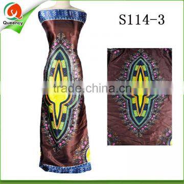 New Design dashiki fabric indian Silk Fabric digital Printed hollandis wax pattern