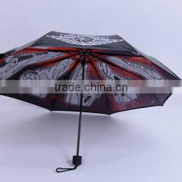 high quality 21 inch3 two layers full priting 3 fold umbrella