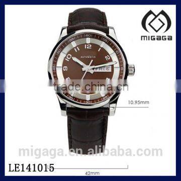 Full Calendar day date display mechanical watch for men