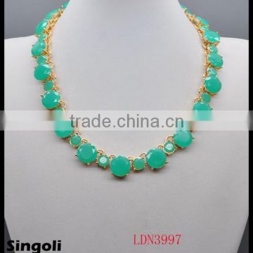 Faceted cone necklace grass green necklace Necklace 2014 wholesale alili express fashion necklace jewelry