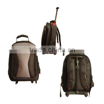 Laptop backpack with trolley