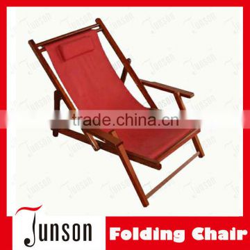 Folding Beach Chair With Armrest/Portable Reclining Foldable Chair