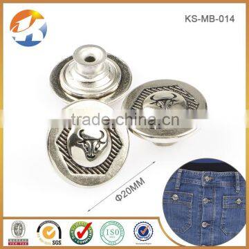 Garment Accessories Nickel Custom Engraved Metal Button                        
                                                Quality Choice