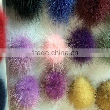 Hand made colorful ball fur pompoms